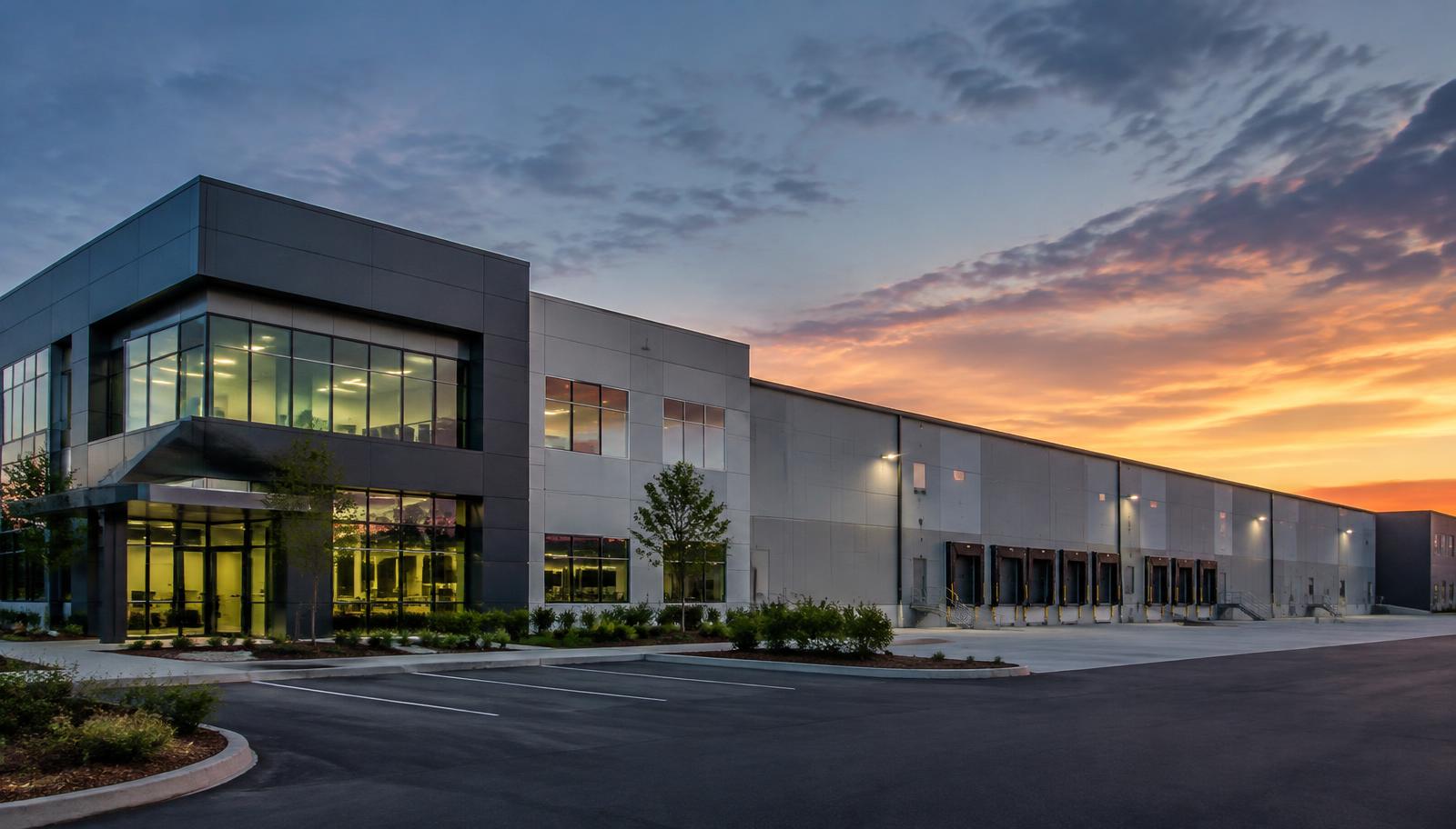 Commercial office and warehouse building